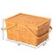 Vintiquewise Woodchip Picnic Storage Basket with Cover and Movable Handles, Large QI004013.L - alternate 5